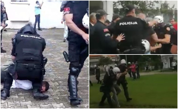 Први снимци бруталног хапшења: Погледајте како Милова полиција у Будви ДЕМОНСТРИРА СИЛУ (ВИДЕО)